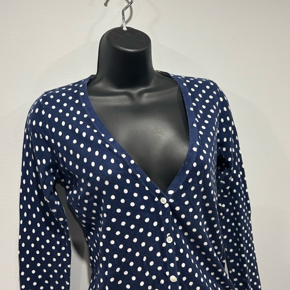 Polka dot fitted cardigan V neckline - Picture 3 of 5